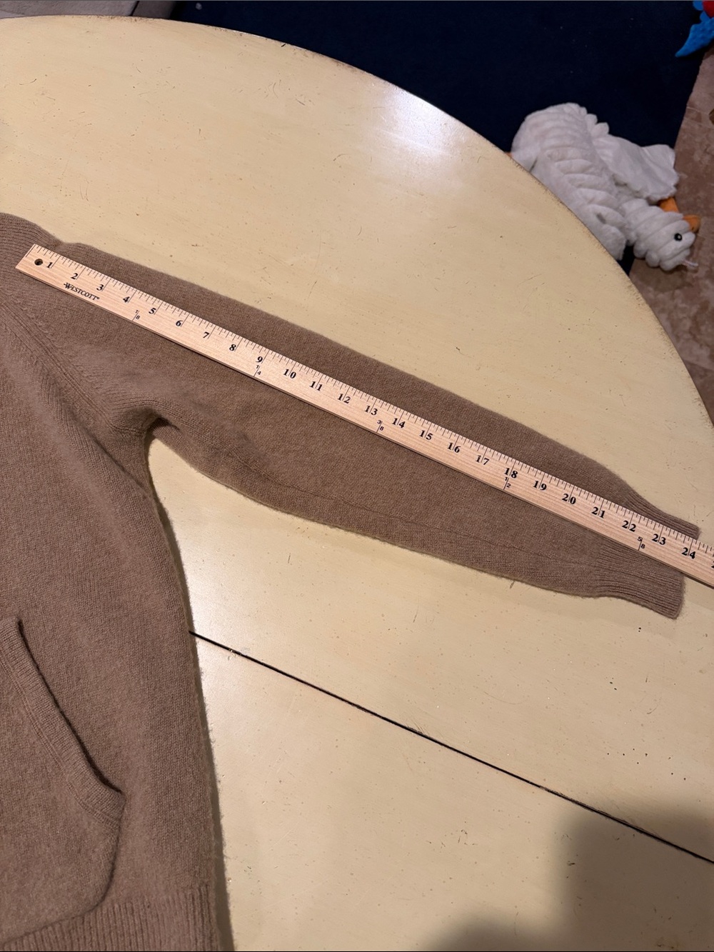 Quince Men's Camel Crewneck Hoodie Sweater - Picture 6 of 6